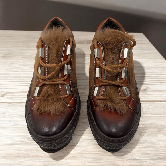 L'artiste Spring Step Womens Sneakers Distressed Brown Leather size 38 US 7.5 - Picture 5 of 10